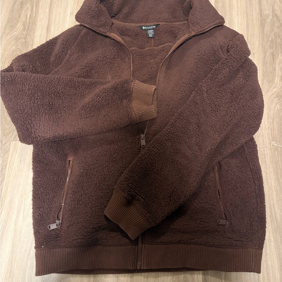 Athleta Sweaters - Athleta Women’s Zip Up Brown Sweater
